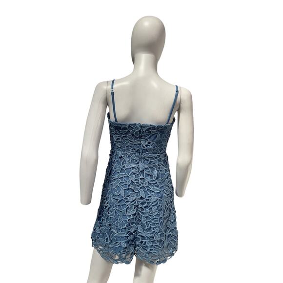 Nbd 'Constellation' Blue Poly Mini Dress Size S - Picture 3 of 5